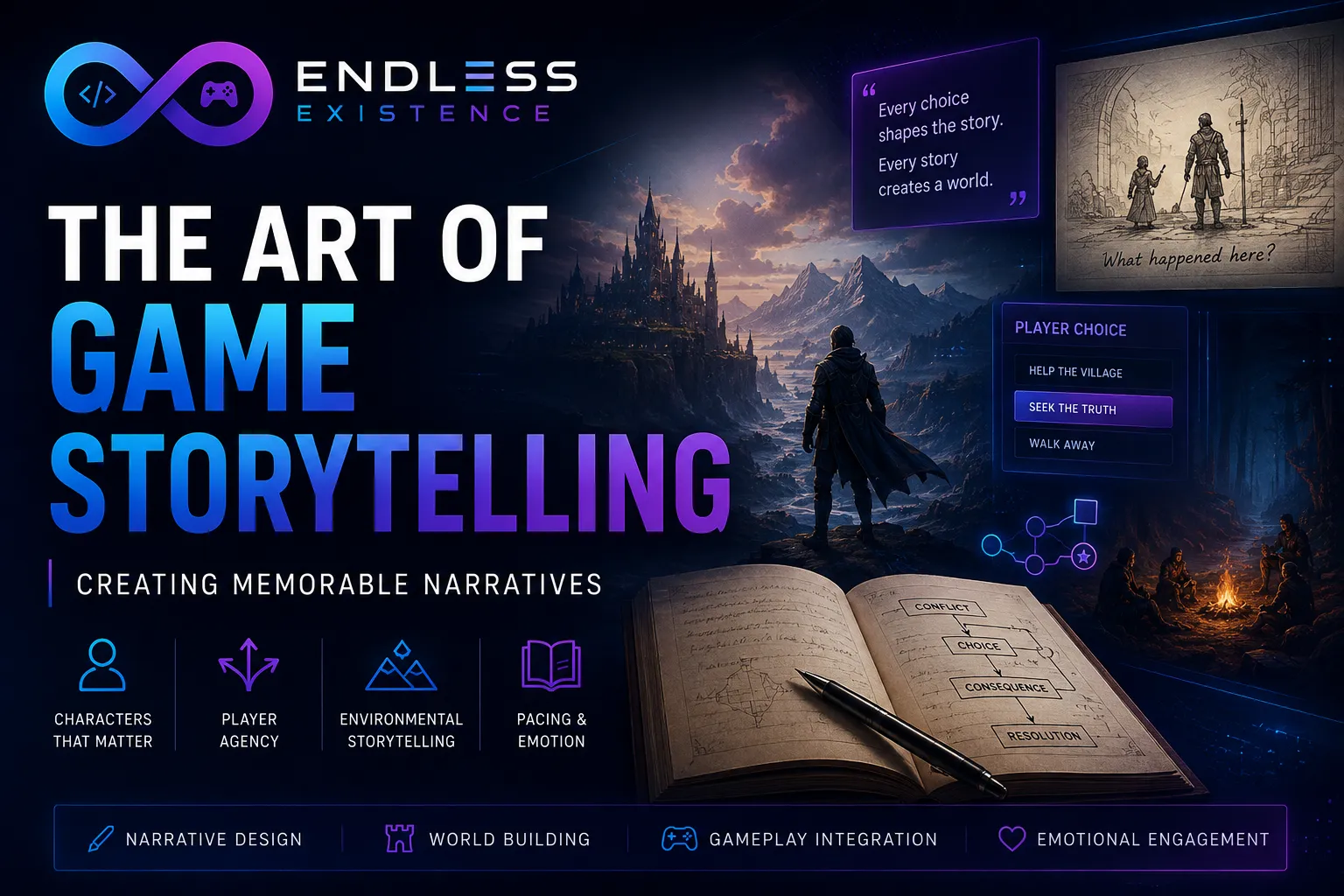 Game storytelling and narrative design guide